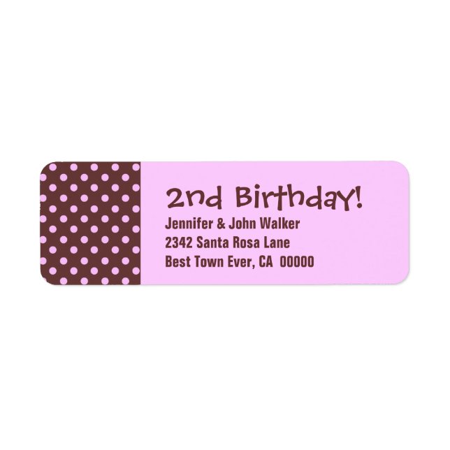 2ème anniversaire mignon Polka Motif (Devant)