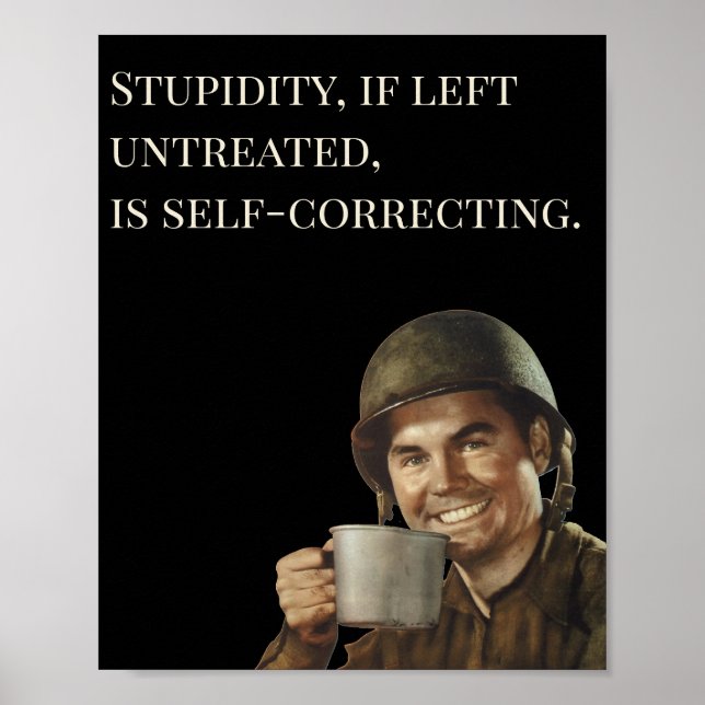 2ÈME GUERRE MONDIALE Army Guy Fab Drôle Poster de  (Devant)