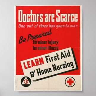 2ÈME GUERRE MONDIALE- Poster "Les médecins sont ra