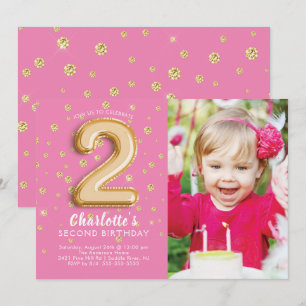 2ème invitation d'anniversaire d'aluminium de