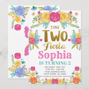 2ème invitation d'anniversaire de fiesta