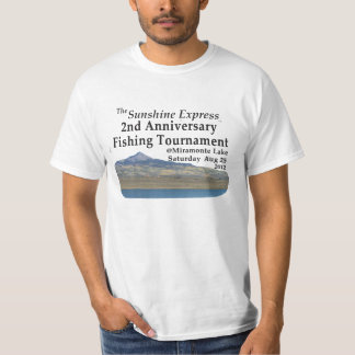 2ème T-shirt de tournoi de pêche d'anniversaire
