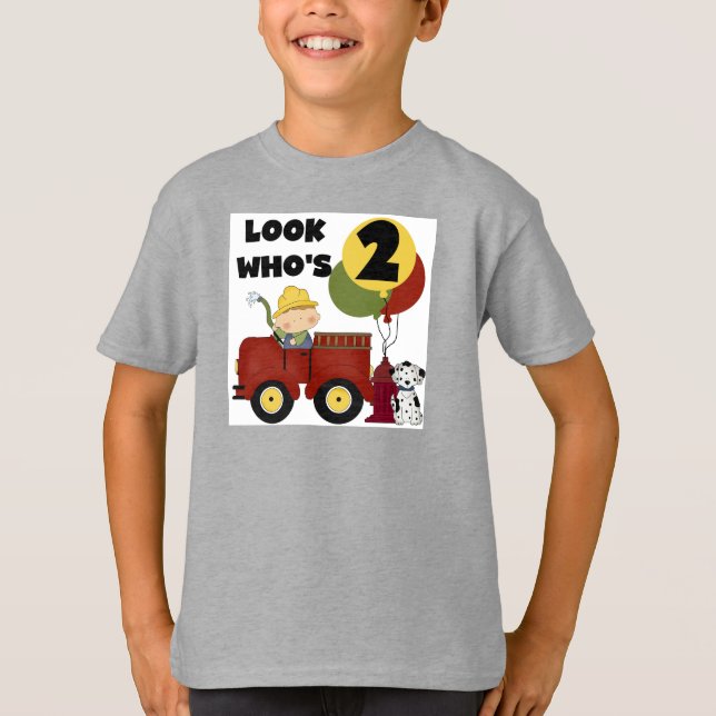 2èmes T-shirts et cadeaux d'anniversaire de pompie (Devant)
