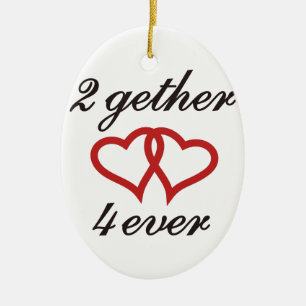2gether 4ever ceramic ornament