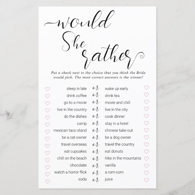 2in1 Over or Under & Would She Rather Shower Games (Back)