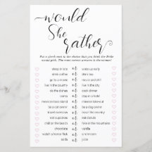 2in1 Over or Under & Would She Rather Shower Games