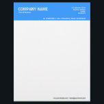 2in Colour Header - Blue 3399FF Letterhead<br><div class="desc">A business letterhead design with a 2in colour header. The text is placed with an 1/2 in margin (left and right). Ready to be customized. This template also allows you to change the header colour by altering the background colour.</div>