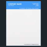 2in Colour Header - Blue 3399FF Letterhead<br><div class="desc">A business letterhead design with a 2in colour header. The text is placed with an 1/2 in margin (left and right). Ready to be customized. This template also allows you to change the header colour by altering the background colour.</div>