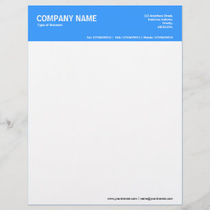 2in Colour Header - Blue 3399FF Letterhead