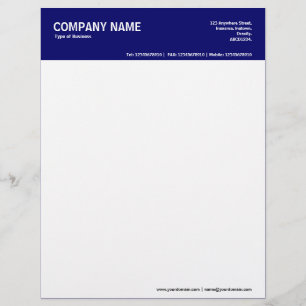 2in Colour Header - Dark Blue Letterhead