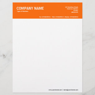 2in Colour Header - Orange FF6600 Letterhead