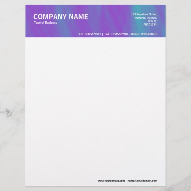 2in Header - Colour Textured Letterhead (Front)