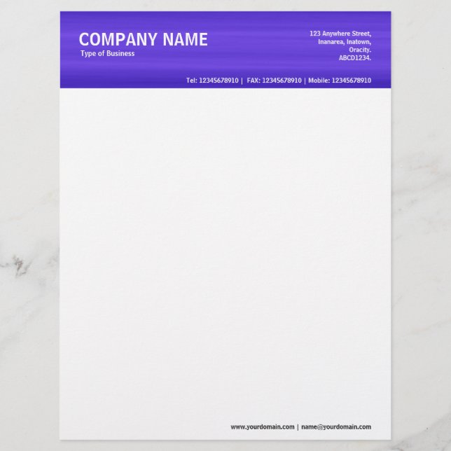 2in Header - Colour Textured Letterhead (Front)