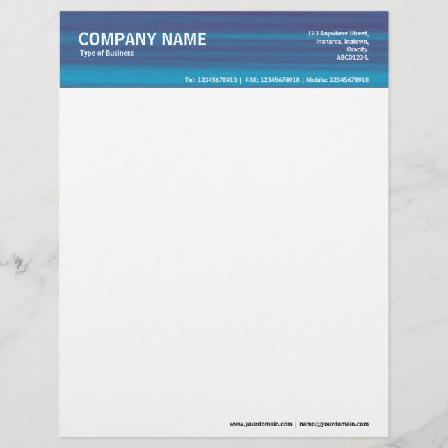 2in Header - Colour Textured Letterhead (Front)