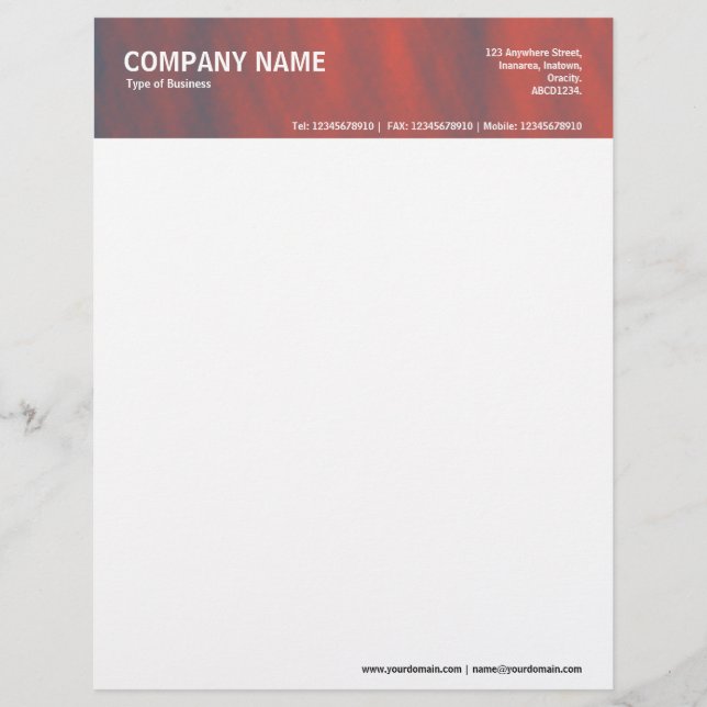 2in Header - Colour Textured Letterhead (Front)