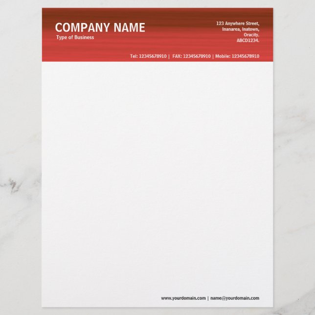 2in Header - Colour Textured Letterhead (Front)