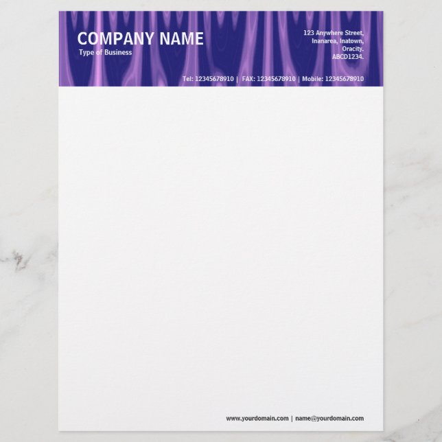 2in Header - Colour Textured Letterhead (Front)