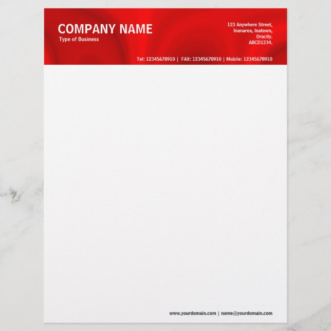 2in Header - Colour Textured Letterhead (Front)