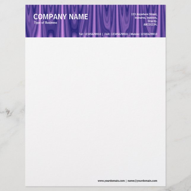 2in Header - Colour Textured Letterhead (Front)