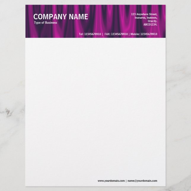 2in Header - Colour Textured Letterhead (Front)