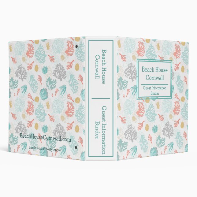 2inch Guest Information Pack Binder - Coral (Background)