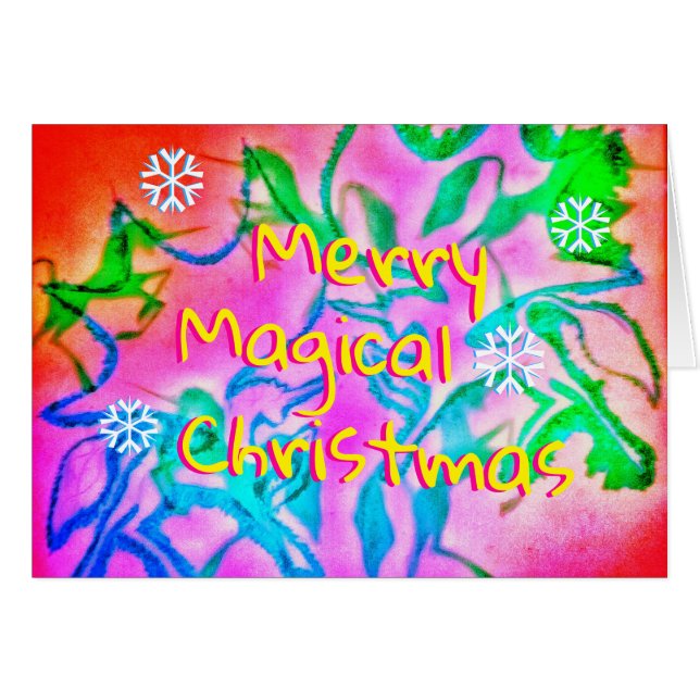 2MAGICAL CHRISTMAS UNICORNS CARD (Front Horizontal)