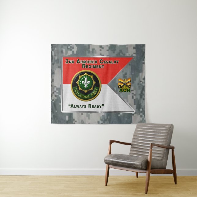 2nd ACR Armoured Cavalry Regiment “Always Ready” Tapestry (In Situ (Horizontal))