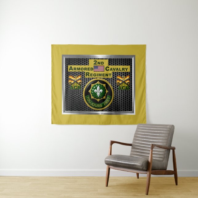 2nd ACR Armoured Cavalry Regiment “Always Ready” Tapestry (In Situ (Horizontal))