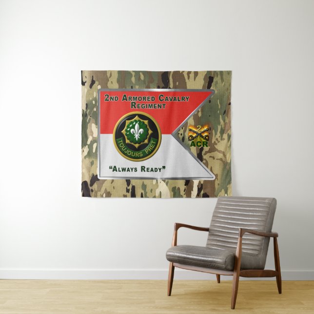 2nd ACR Armoured Cavalry Regiment “Always Ready” Tapestry (In Situ (Horizontal))