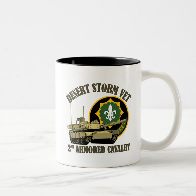 2nd ACR Desert Storm Vet M1 Tank Two-Tone Coffee Mug (Right)