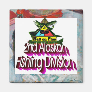 2nd Alaskan Fishing Division Hell on Fins Magnet