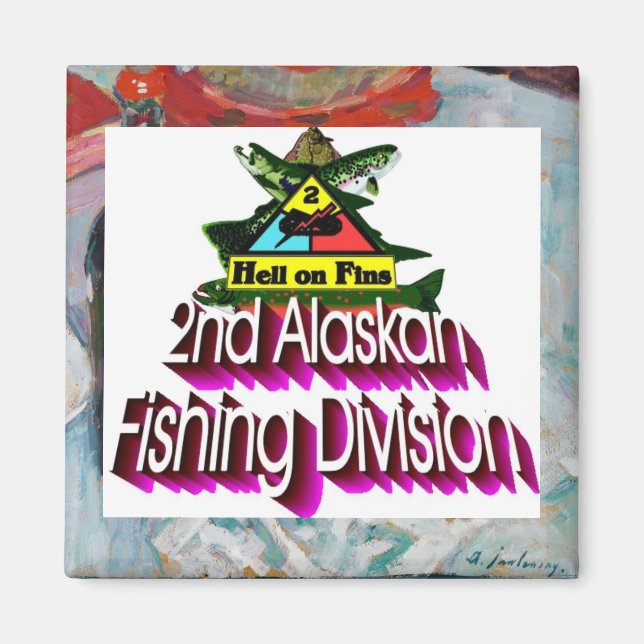 2nd Alaskan Fishing Division Hell on Fins Magnet (Front)