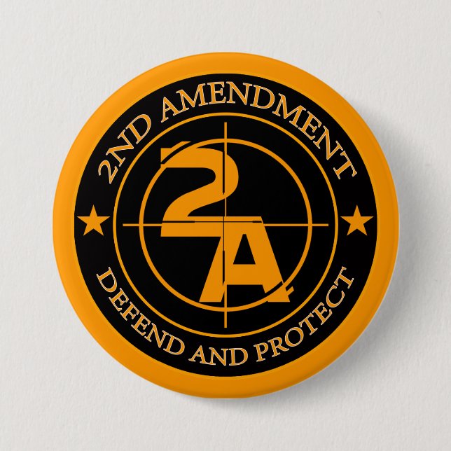 2nd Amendment 3 3 Inch Round Button (Front)