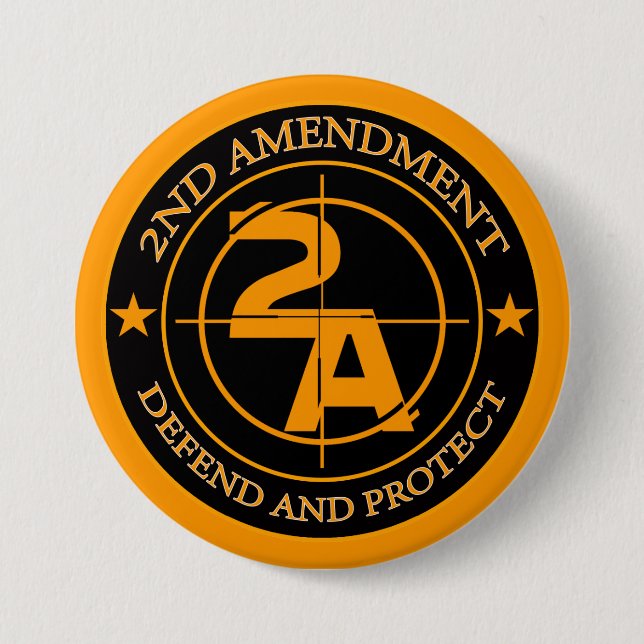 2nd Amendment 3 Inch Round Button (Front)