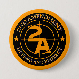 2nd Amendment 3 Inch Round Button