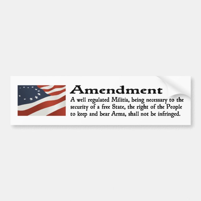 2nd Amendment Bumper Sticker (Front)