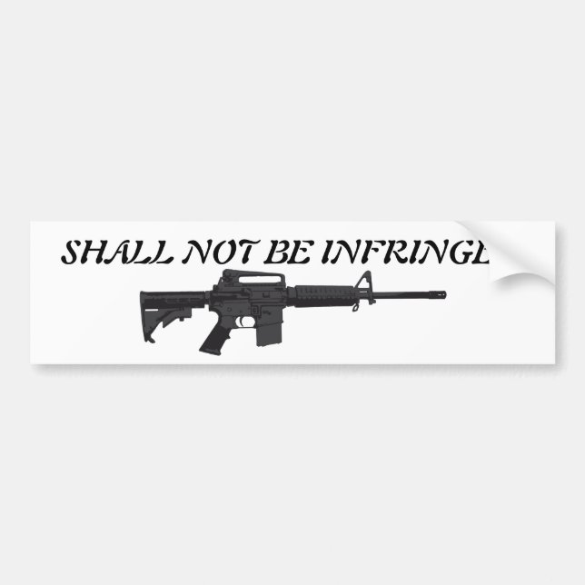 2nd Amendment Bumper Sticker - AR-15 (Front)