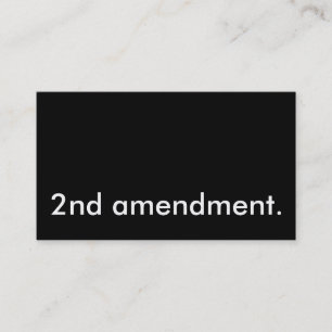 2nd amendment. business card