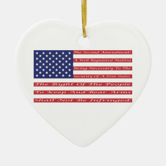 2nd Amendment Flag Ceramic Ornament