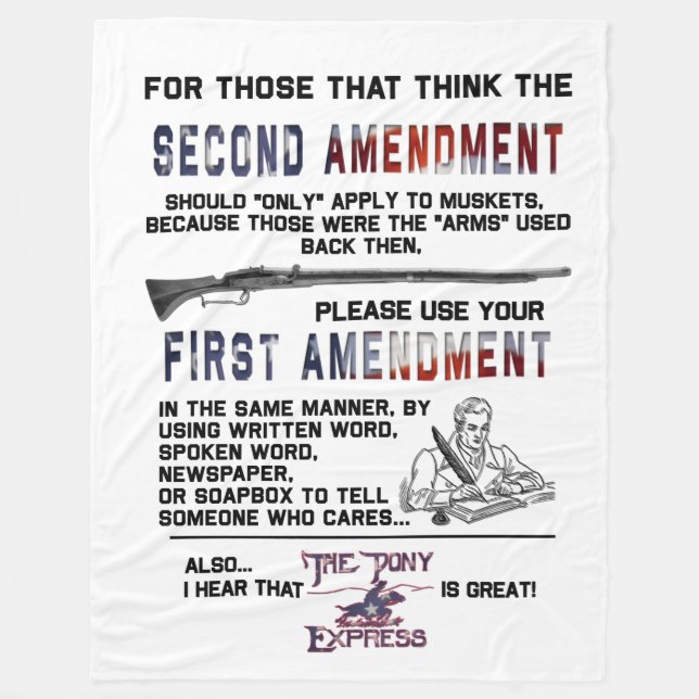 2nd Amendment Fleece Blanket (Front)