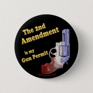 2nd amendment gun permit 2 inch round button