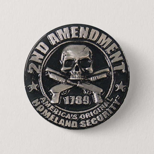2nd Amendment Medal 2 Inch Round Button (Front)