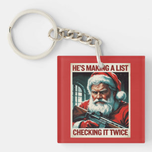 2nd Amendment Santa Keychain   Gun Rights Gift