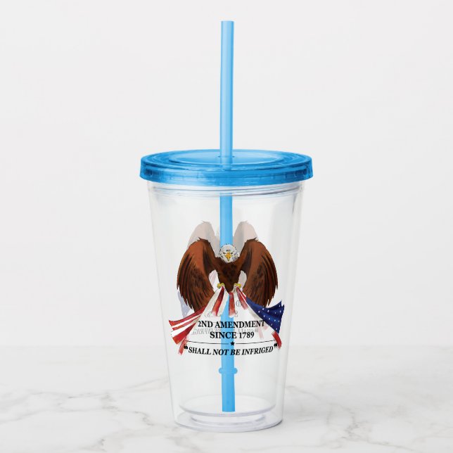 2nd Amendment  Throw Pillow Acrylic Tumbler (Front)