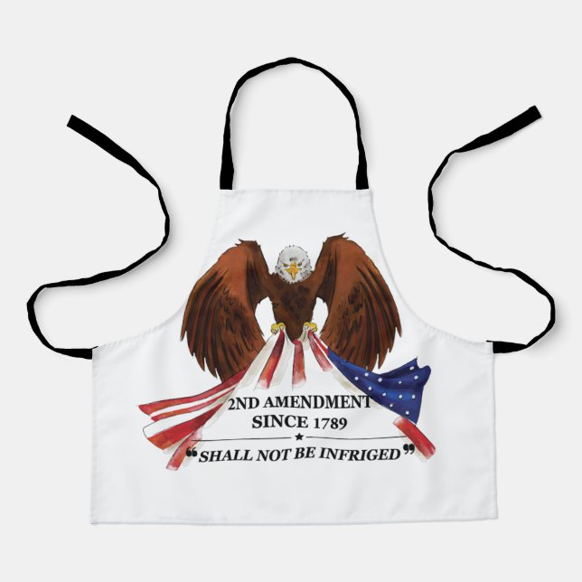 2nd Amendment  Throw Pillow Apron (Front)