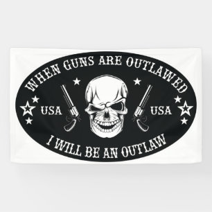 2nd Amendment Throw Pillow Banner