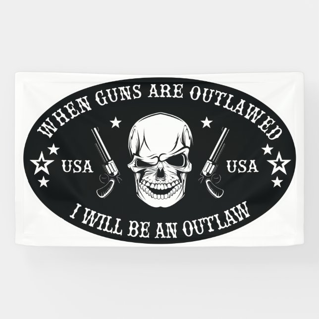 2nd Amendment  Throw Pillow Banner (Horizontal)