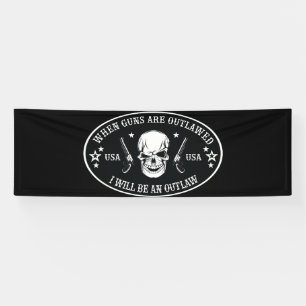 2nd Amendment Throw Pillow Banner