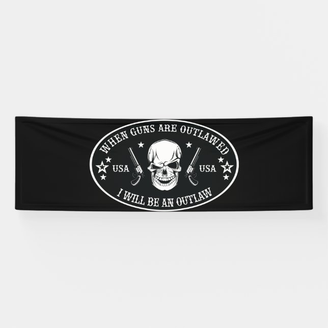 2nd Amendment  Throw Pillow Banner (Horizontal)