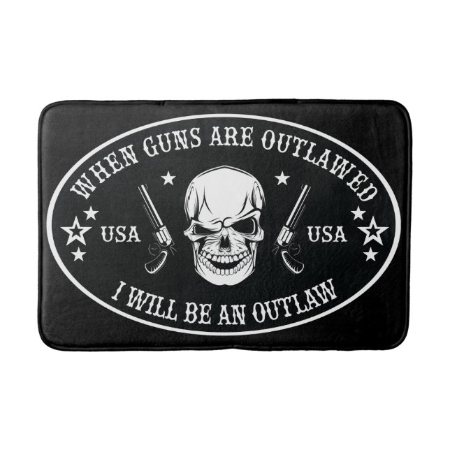 2nd Amendment  Throw Pillow Bath Mat (Front)